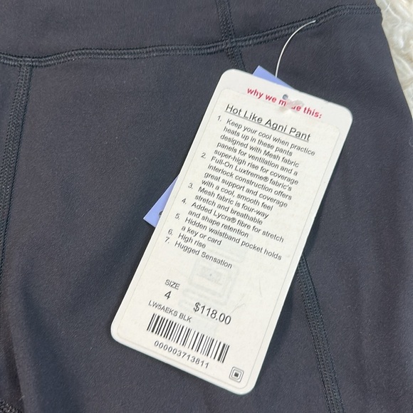 NWT Lululemon Hot Like Agni Pant Black - Picture 2 of 6